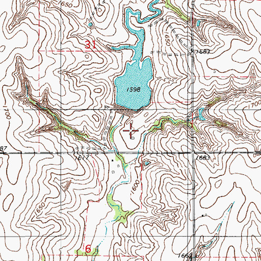 Topographic Map of Beaver Creek Site 9 Dam, OK