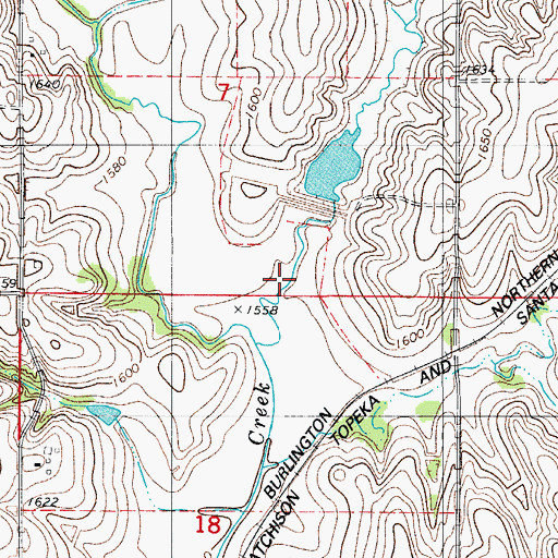 Topographic Map of Beaver Creek Site 10 Reservoir, OK
