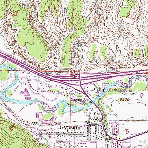 Topographic Map of Road Gulch, CO