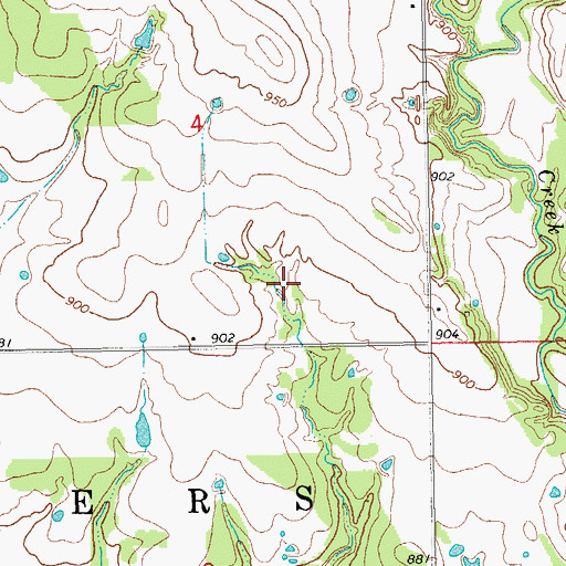 Topographic Map of Caddo Creek Site 10 Dam, OK