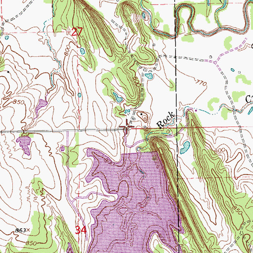 Topographic Map of Caddo Creek Site 18 Reservoir, OK