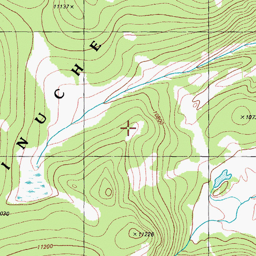 Topographic Map of Brush Creek, CO