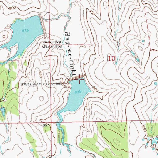 Topographic Map of Caddo Creek Site 23 Dam, OK