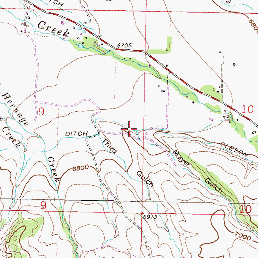 Topographic Map of Mayer Gulch, CO