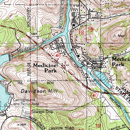Topographic Map of Lake Lawtonka, OK