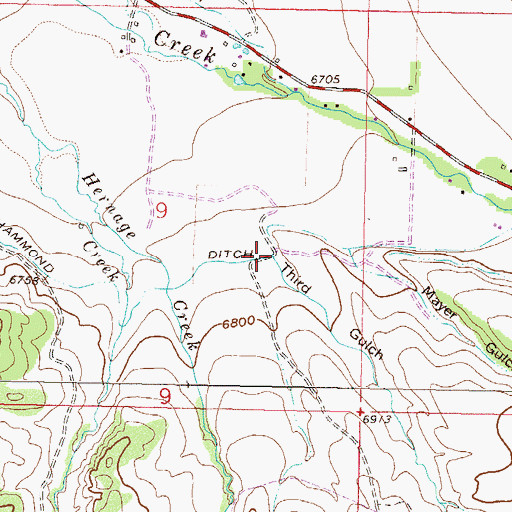 Topographic Map of Third Gulch, CO