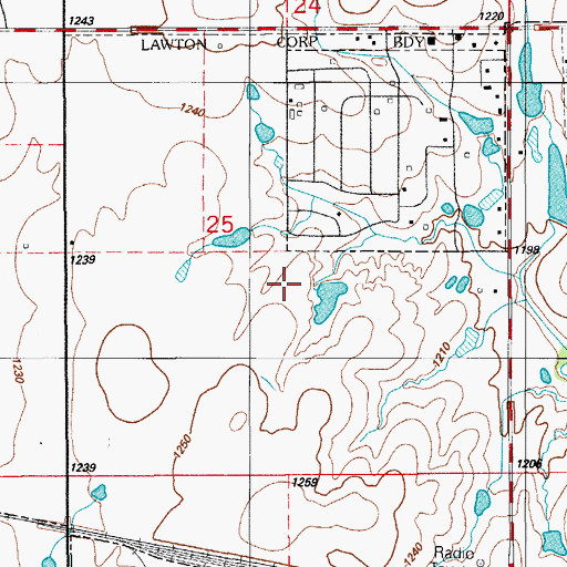 Topographic Map of Oknoname 031040 Dam, OK