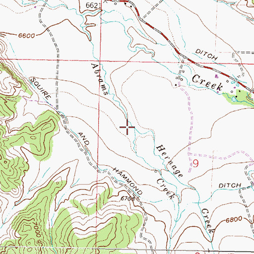 Topographic Map of Hernage Creek, CO