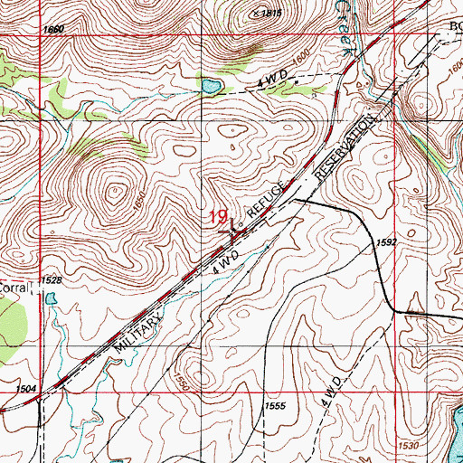 Topographic Map of Quanah Parker Lake Dam, OK