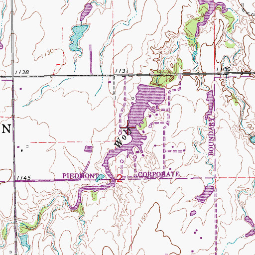 Topographic Map of Cypert 209 Reservoir, OK