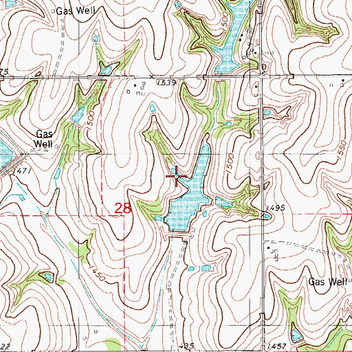 Topographic Map of Canyon View Site 3 Dam, OK