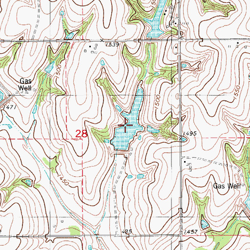 Topographic Map of Canyon View Site 3 Reservoir, OK
