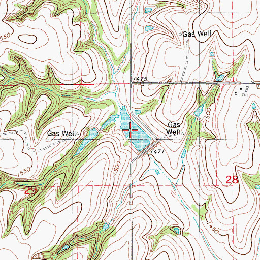 Topographic Map of Canyon View Site 4 Reservoir, OK