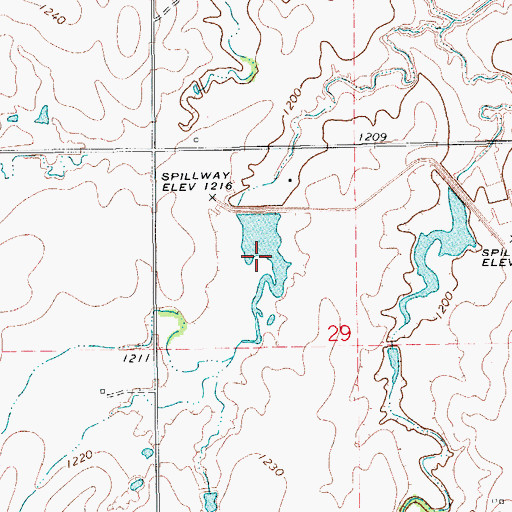 Topographic Map of Uncle John Creek Site 5 Reservoir, OK