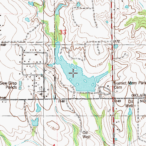 Topographic Map of Lazy Day Lake, OK