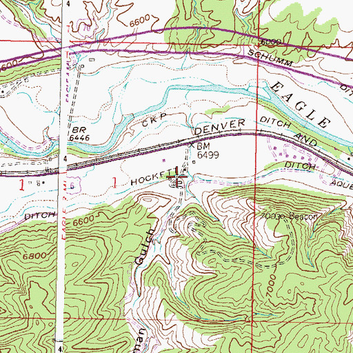 Topographic Map of Skillman Gulch, CO