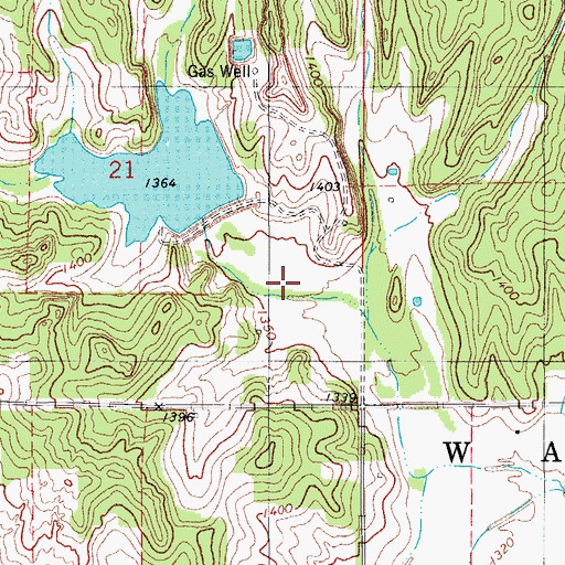 Topographic Map of Sugar Creek Site 4a Dam, OK