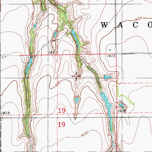 Topographic Map of Sugar Creek Site 27 Reservoir, OK