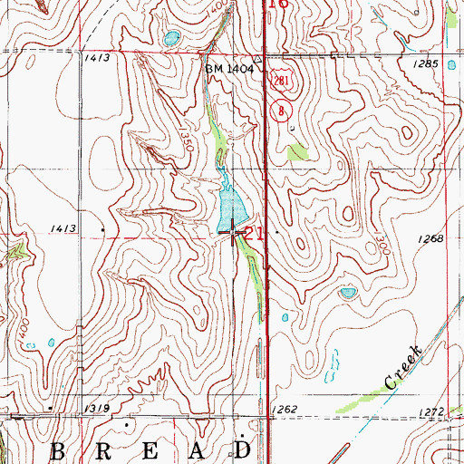 Topographic Map of Sugar Creek Site 34 Dam, OK