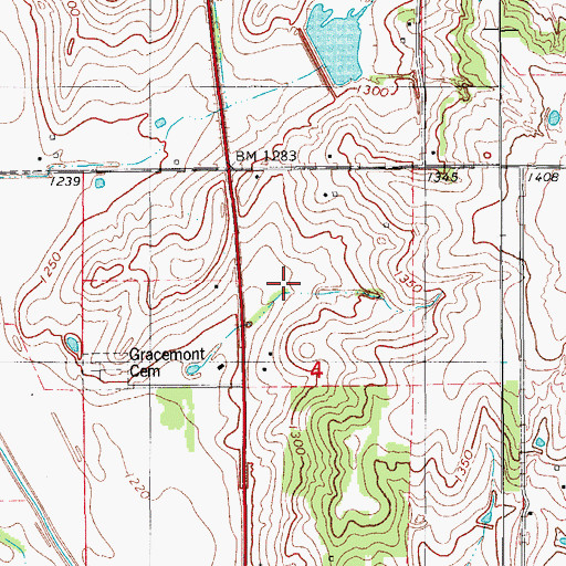 Topographic Map of Sugar Creek Site 35 Dam, OK