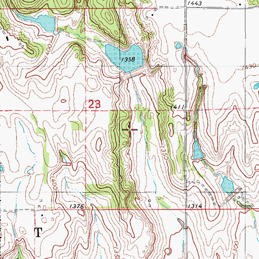 Topographic Map of Sugar Creek Site 37 Dam, OK