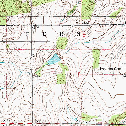 Topographic Map of Sugar Creek Site 39 Dam, OK