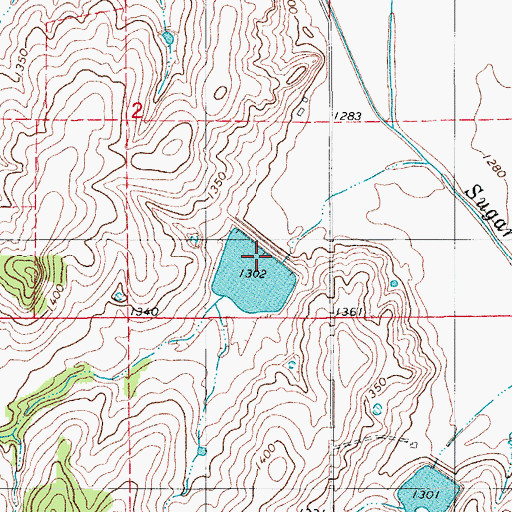 Topographic Map of Sugar Creek Site 6 Dam, OK