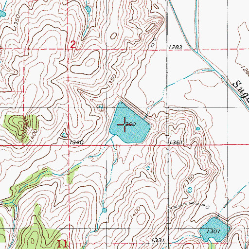 Topographic Map of Sugar Creek Site 6 Reservoir, OK