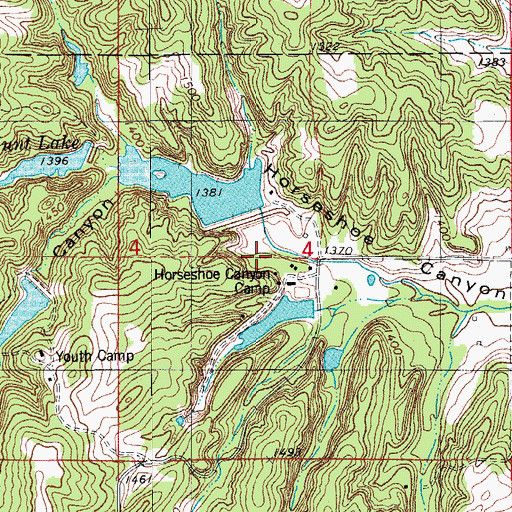 Topographic Map of Sugar Creek Site 7 Reservoir, OK