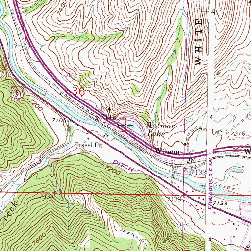 Topographic Map of Wilmor Lake, CO