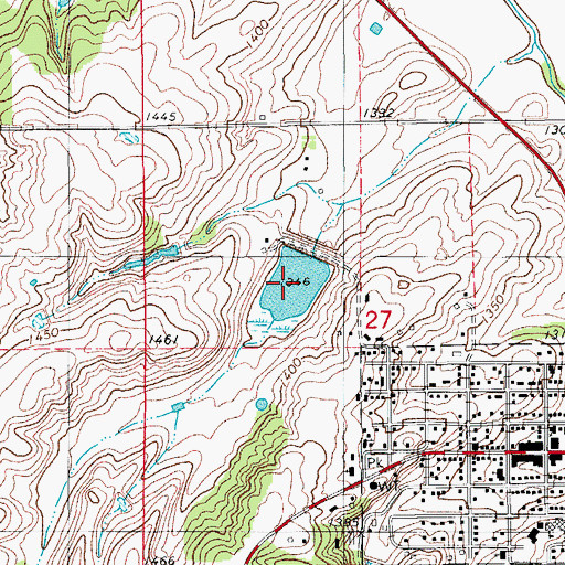 Topographic Map of Sugar Creek Site 8 Reservoir, OK