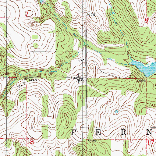 Topographic Map of Sugar Creek Site 10 Dam, OK