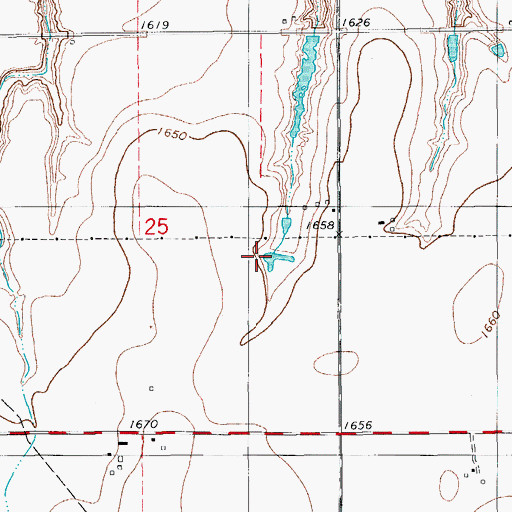 Topographic Map of Sugar Creek Site 12 Dam, OK