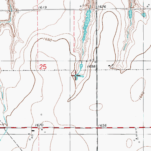 Topographic Map of Sugar Creek Site 12 Reservoir, OK