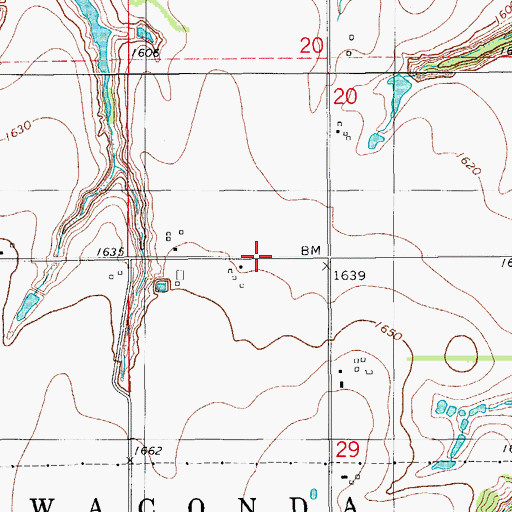 Topographic Map of Sugar Creek Site 13 Dam, OK