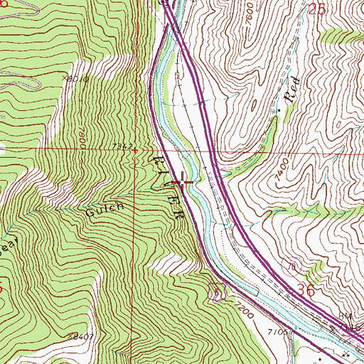 Topographic Map of Bear Gulch, CO