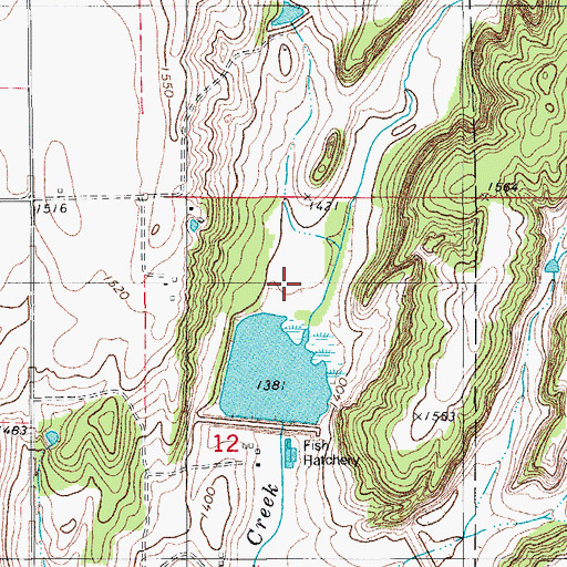 Topographic Map of Sugar Creek Site 22 Dam, OK