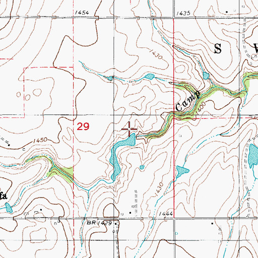 Topographic Map of Oknoname 015004 Dam, OK