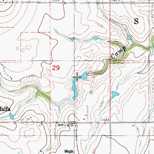 Topographic Map of Oknoname 015004 Reservoir, OK