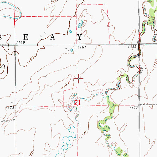 Topographic Map of Tonkawa Creek Site 4 Dam, OK