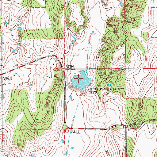 Topographic Map of Sugar Creek Site 36 Reservoir, OK