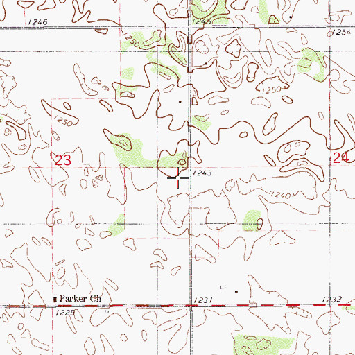 Topographic Map of Sugar Creek Site 30 Reservoir, OK