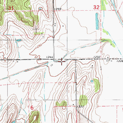 Topographic Map of Sugar Creek Site 38 Dam, OK