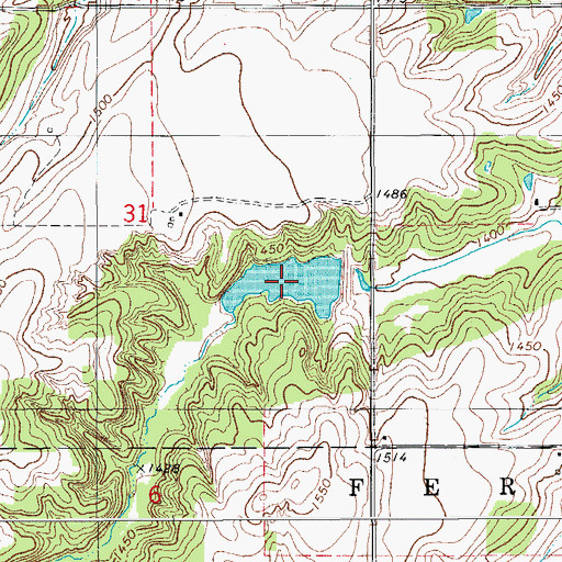 Topographic Map of Sugar Creek Site 11 Reservoir, OK
