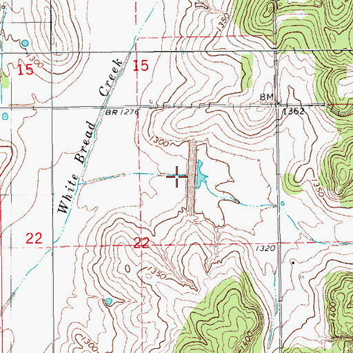 Topographic Map of Sugar Creek Site 33 Dam, OK