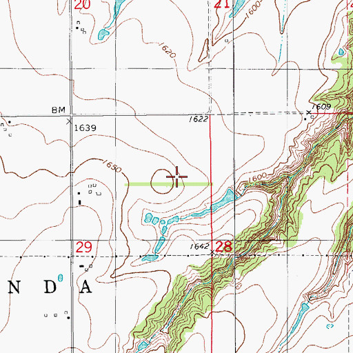 Topographic Map of Sugar Creek Site 14 Dam, OK