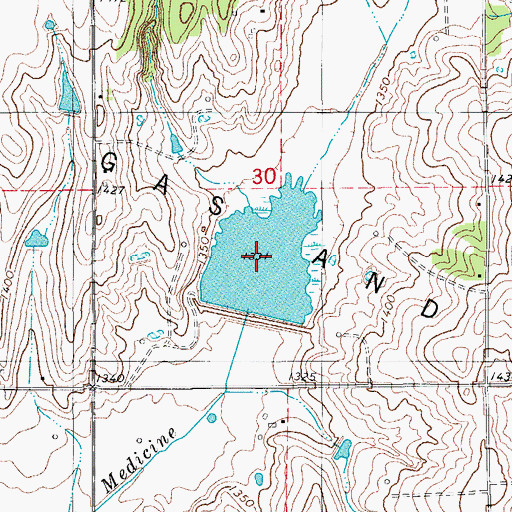 Topographic Map of Sugar Creek Site 24 Reservoir, OK