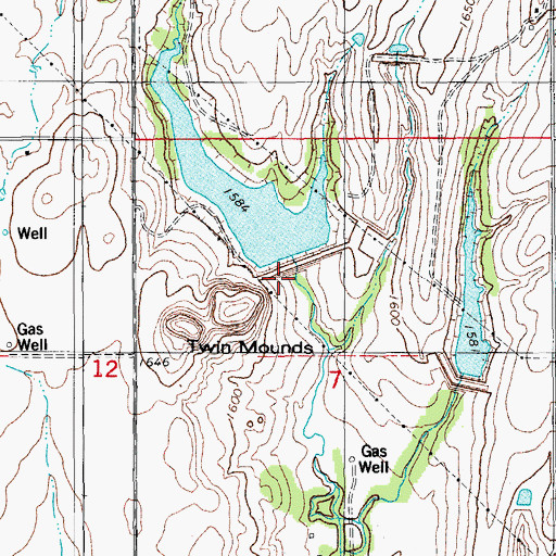 Topographic Map of Cobb Creek Site 4 Dam, OK
