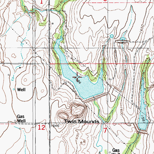 Topographic Map of Cobb Creek Site 4 Reservoir, OK