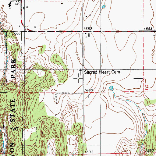 Topographic Map of Sugar Creek Site 41 Dam, OK